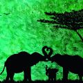 Elephantfamily (Glowing in the Dark) - 2016 - 50x70cm - Acryl auf Leinwand.jpg